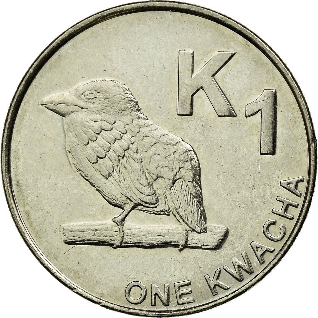 Zambia | 1 Kwacha Coin | Zambian Barbet | Km:209 | 2012 - 2019