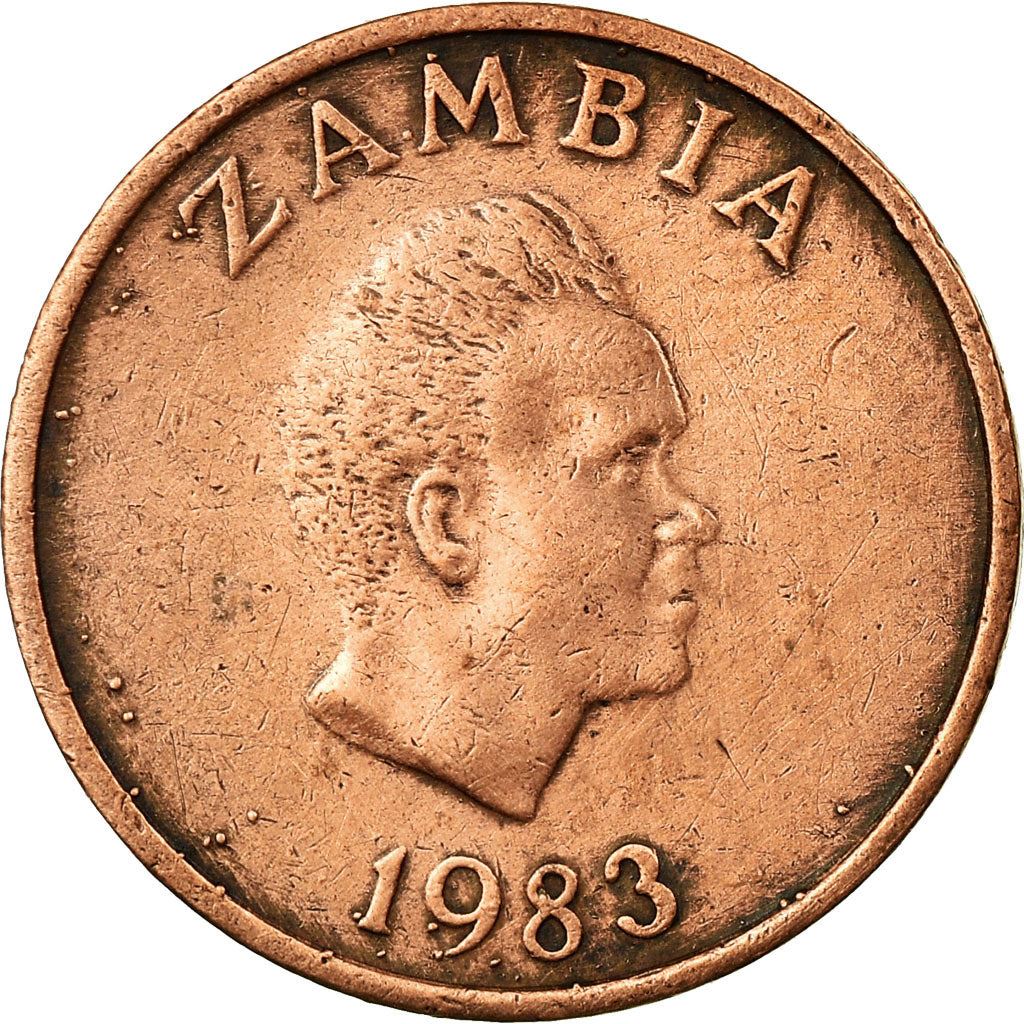 Zambia | 1 Ngwee Coin | Aardvark | Km:9A | 1982 - 1983