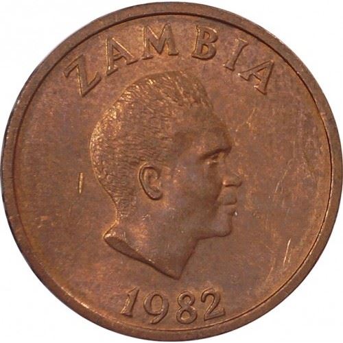 Zambia | 2 Ngwee Coin | Martial Eagle | Km:10A | 1982 - 1983