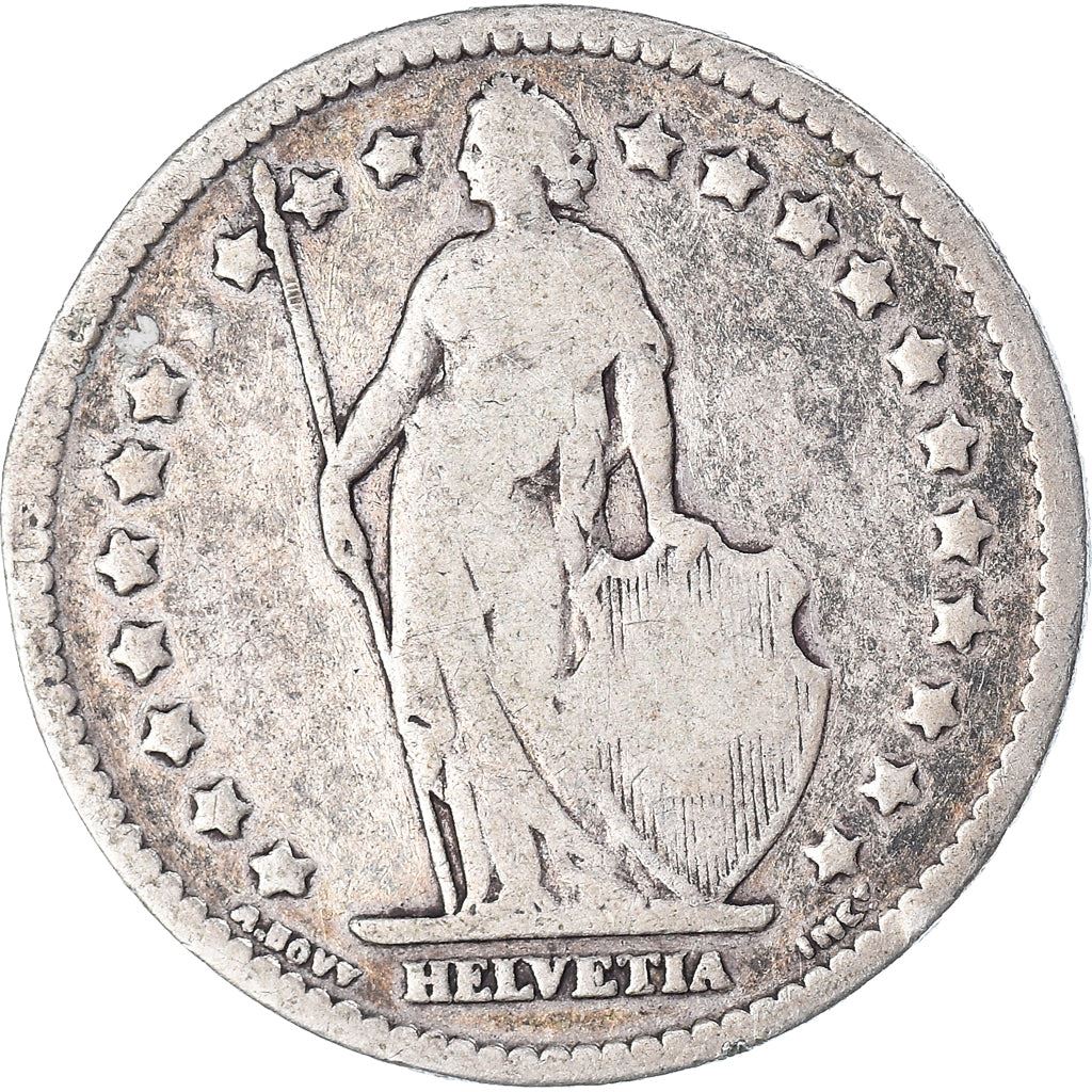 Switzerland Coin Swiss 1 Franc | Helvetia | KM24 | 1875 - 1967