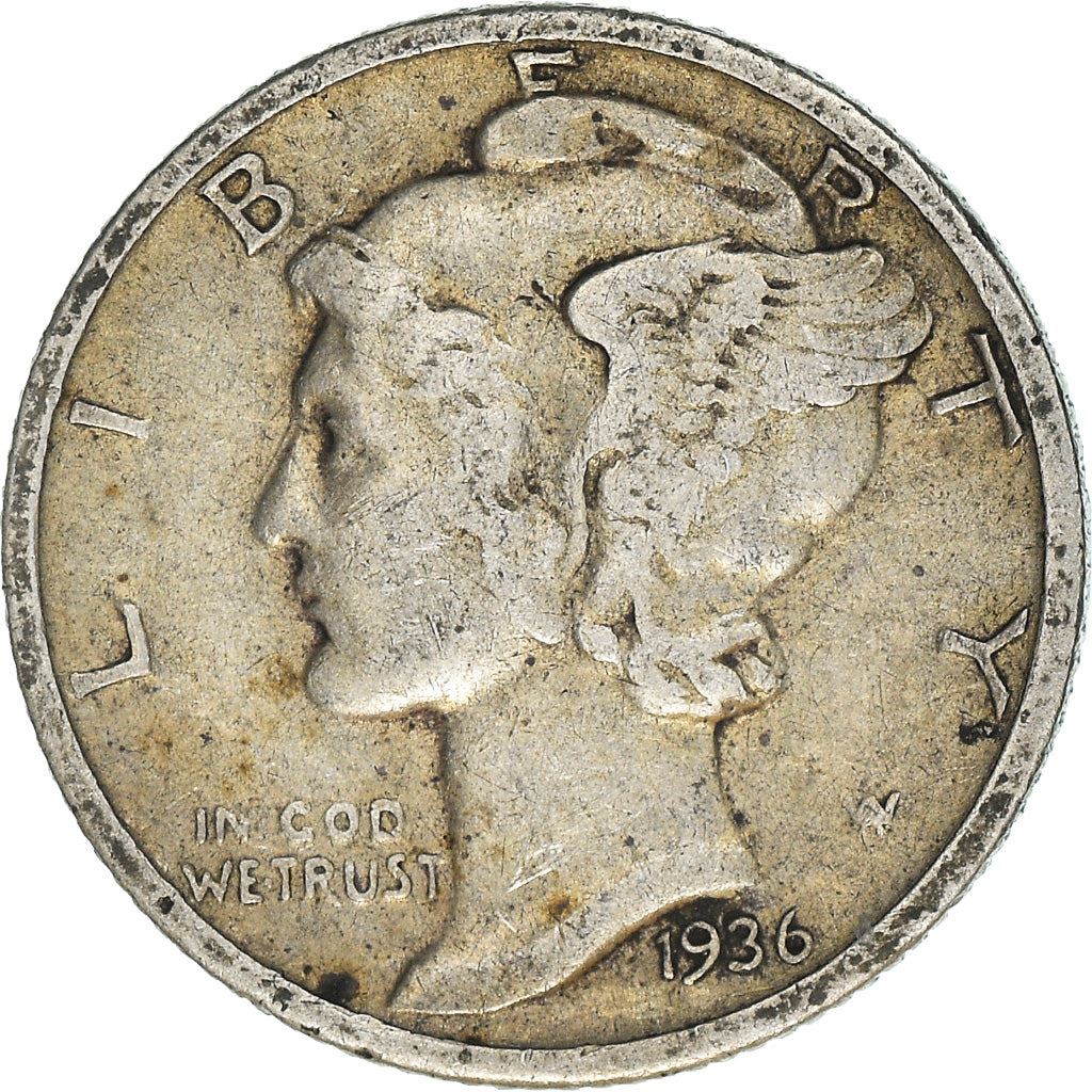 United States | 1 Dime Coin | Lady Liberty | Phrygian cap | KM140 | 1916 - 1945