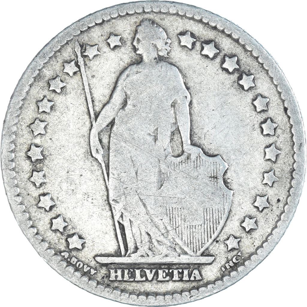 Switzerland Coin Swiss 1 Franc | Helvetia | KM24 | 1875 - 1967