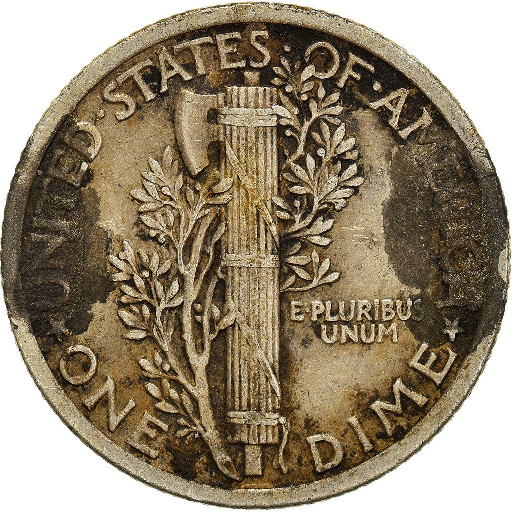 United States | 1 Dime Coin | Lady Liberty | Phrygian cap | KM140 | 1916 - 1945