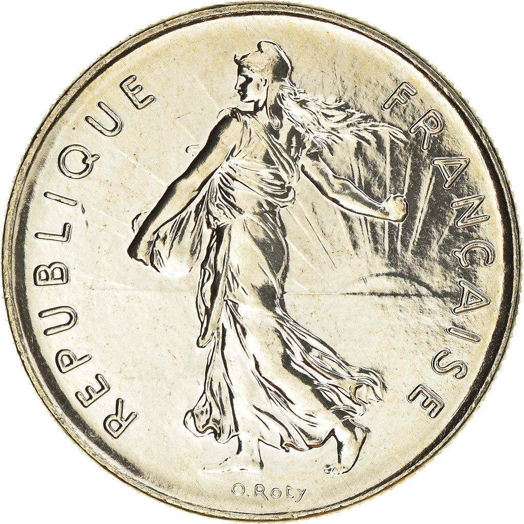 French 5 Francs Coin | signature O. Roty | KM926a.1 | France | 1969 - 2001