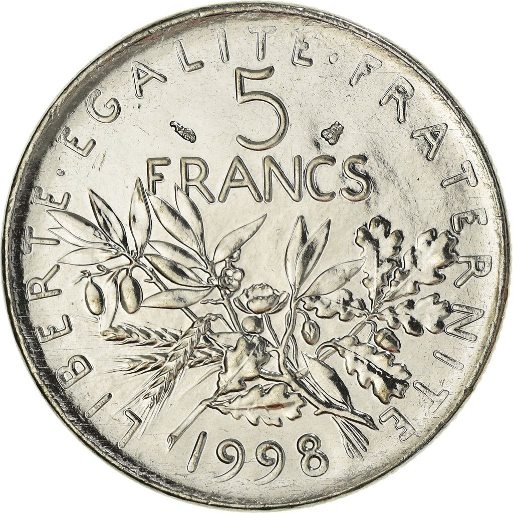 French 5 Francs Coin | signature O. Roty | KM926a.1 | France | 1969 - 2001