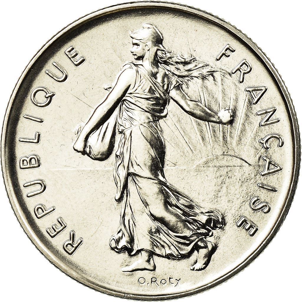 French 5 Francs Coin | signature O. Roty | KM926a.1 | France | 1969 - 2001