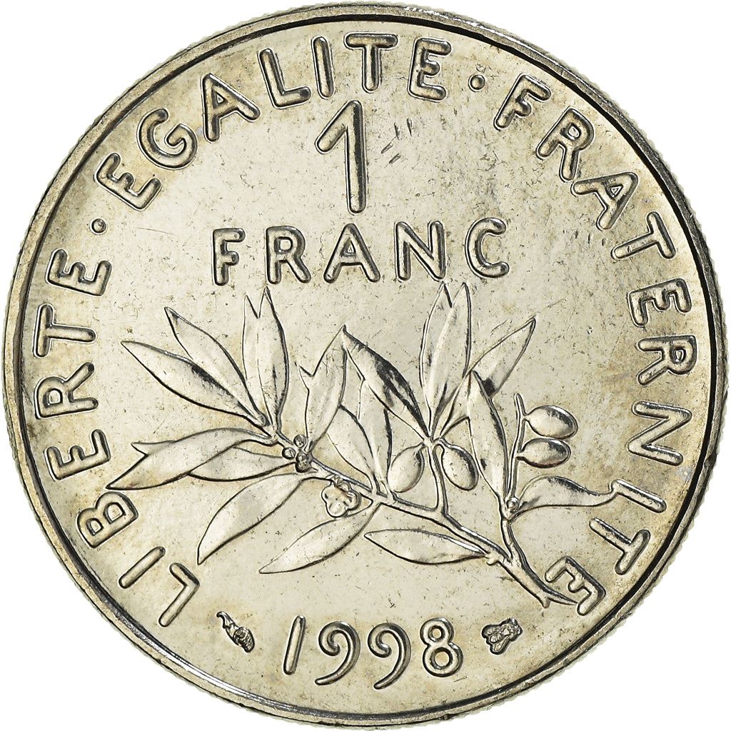 French Coin 1 Franc | Signature O. Roty | KM925.1 | France | 1959 - 2001