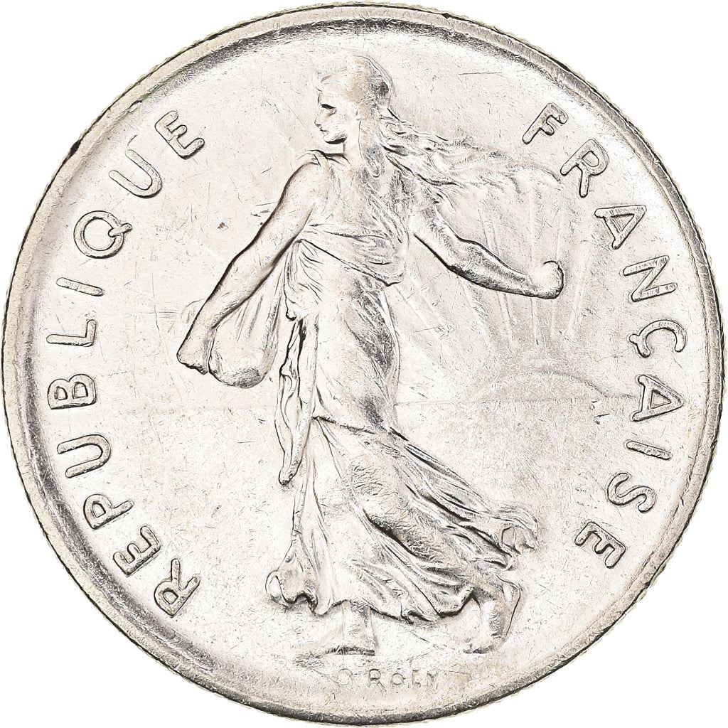 French 5 Francs Coin | signature O. Roty | KM926a.1 | France | 1969 - 2001