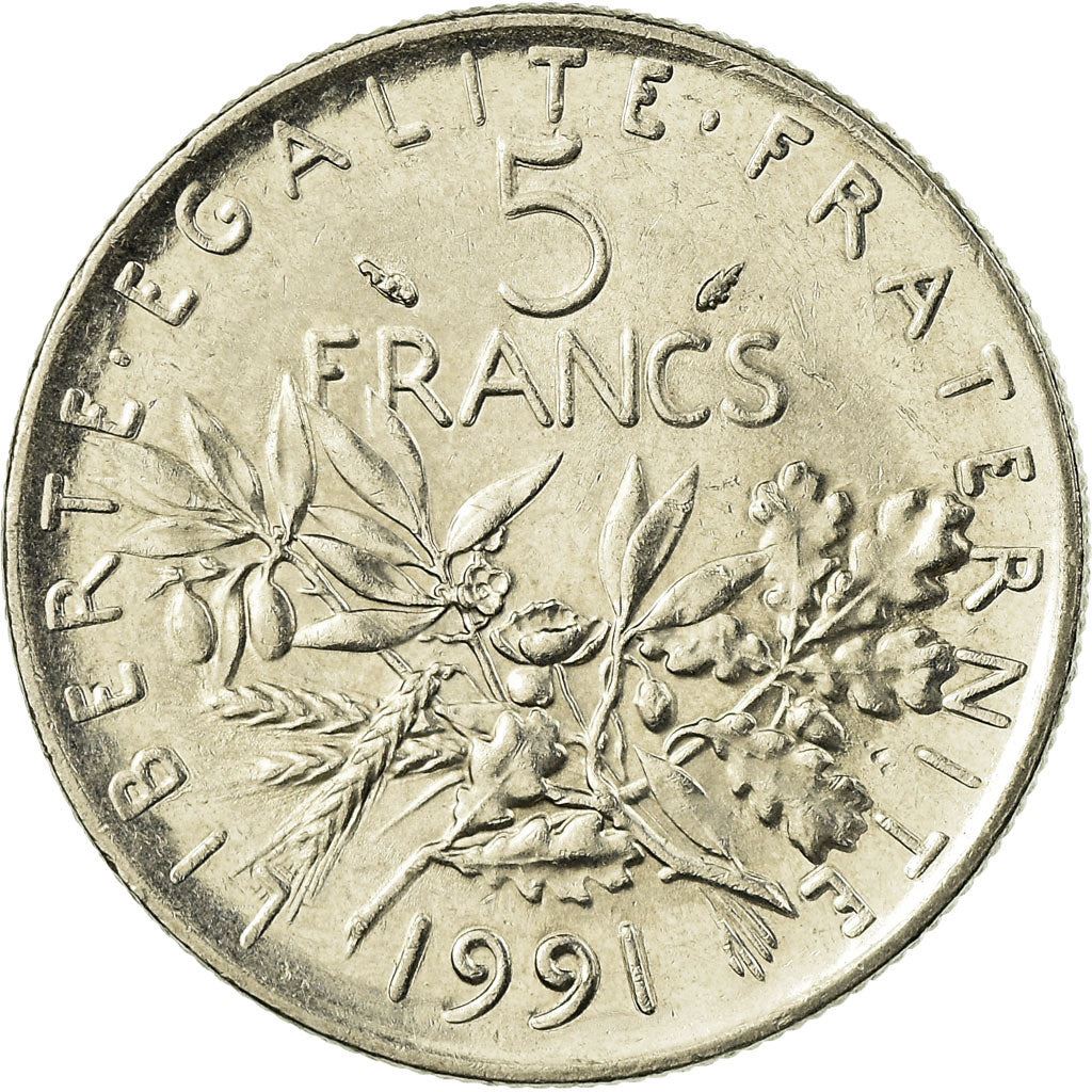 French 5 Francs Coin | signature O. Roty | KM926a.1 | France | 1969 - 2001