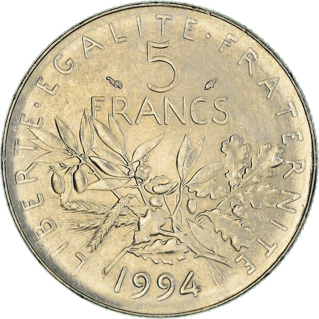 French 5 Francs Coin | signature O. Roty | KM926a.1 | France | 1969 - 2001