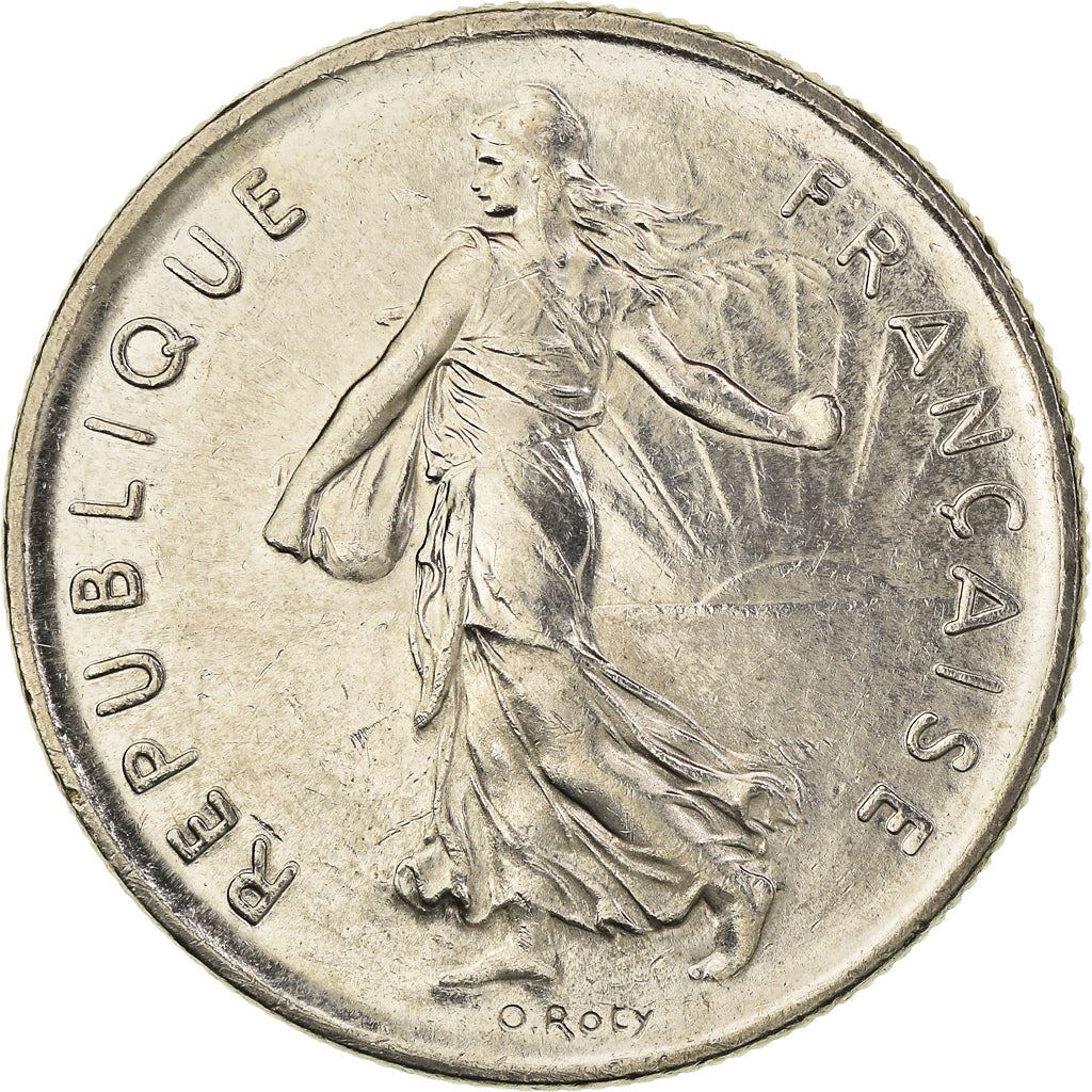 French 5 Francs Coin | signature O. Roty | KM926a.1 | France | 1969 - 2001