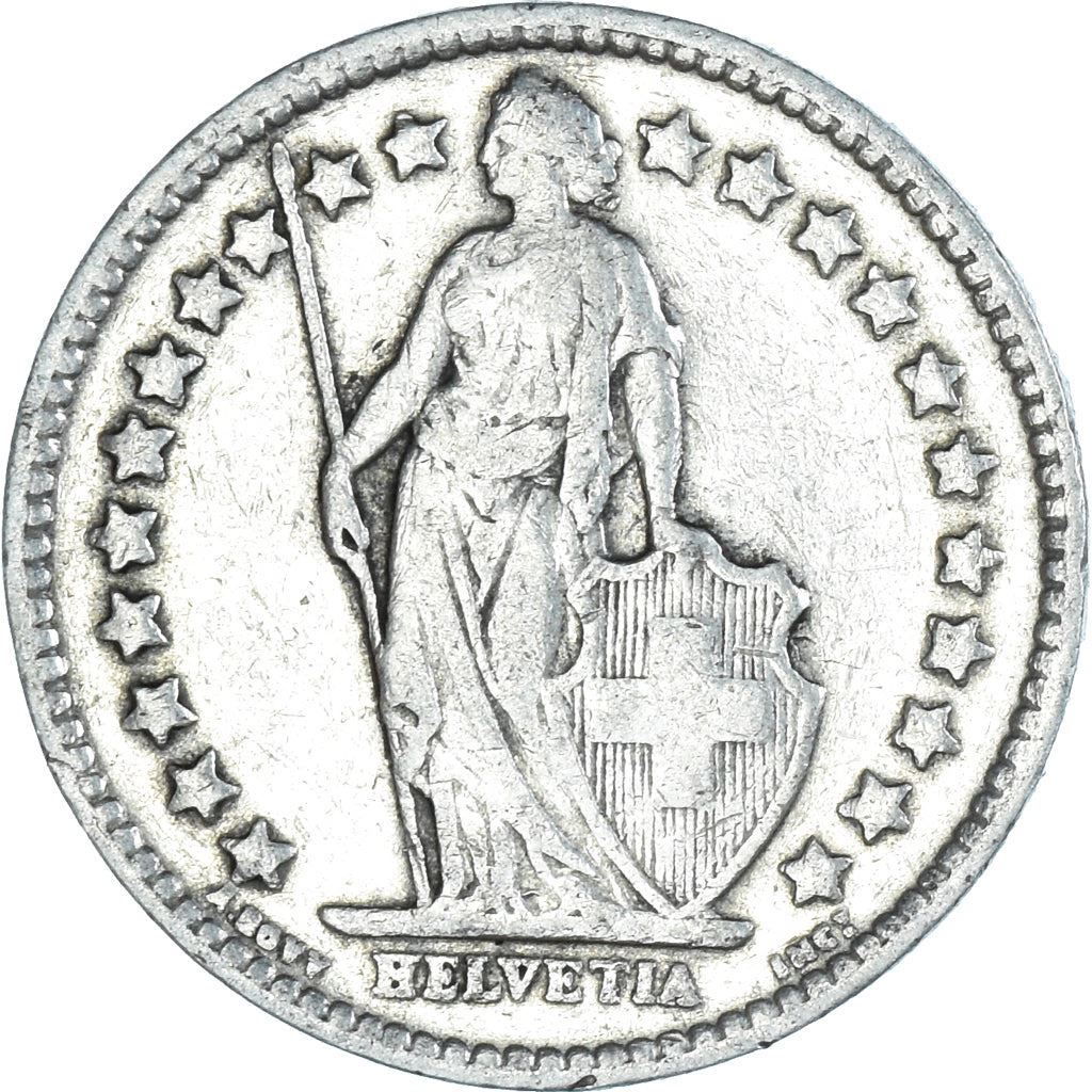 Switzerland Coin Swiss ½ Franc | Helvetia | KM23 | 1875 - 1967