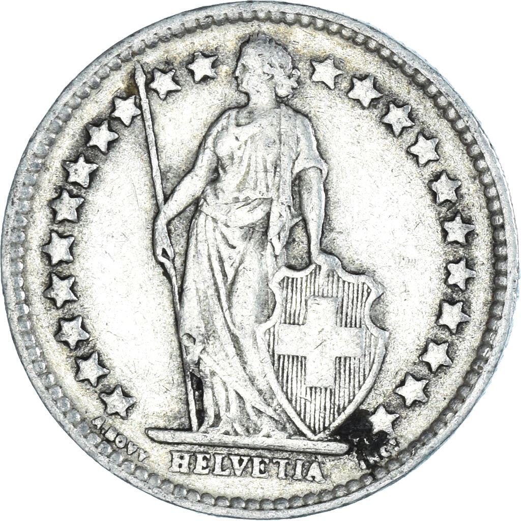 Switzerland Coin Swiss ½ Franc | Helvetia | KM23 | 1875 - 1967