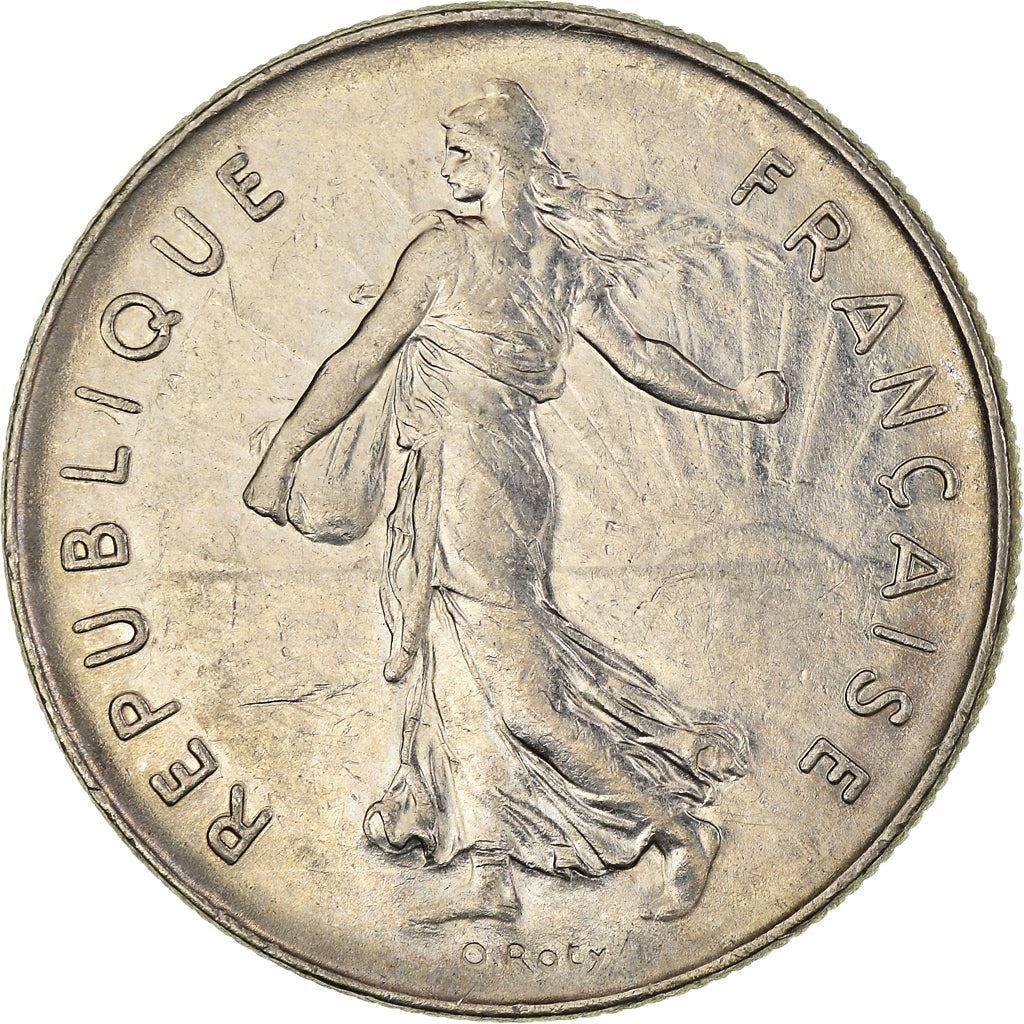 French 5 Francs Coin | signature O. Roty | KM926a.1 | France | 1969 - 2001