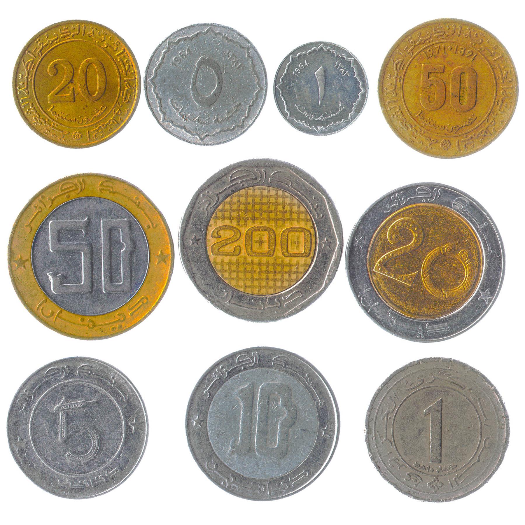 Algeria 10 Mixed Coins | Centimes | Dinars | Arabian Animals | 1964 - 2022