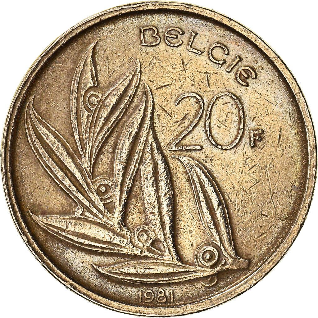 Belgium 20 Francs | 100 Coins | Baudouin I Belgie | Scales | Angel | 1980 - 1993