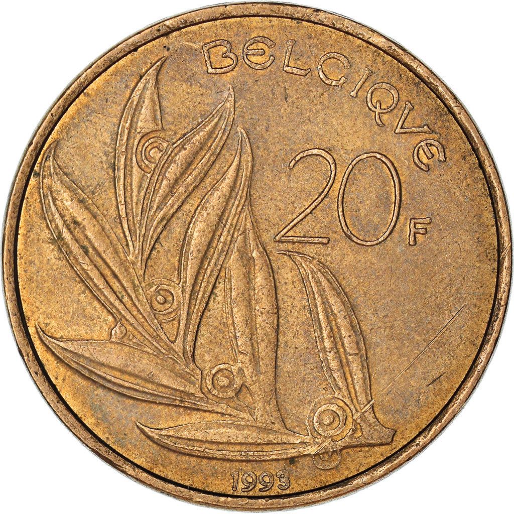 Belgium 20 Francs | 100 Coins | Baudouin I Belgique | Bird | Angel | 1980 - 1993