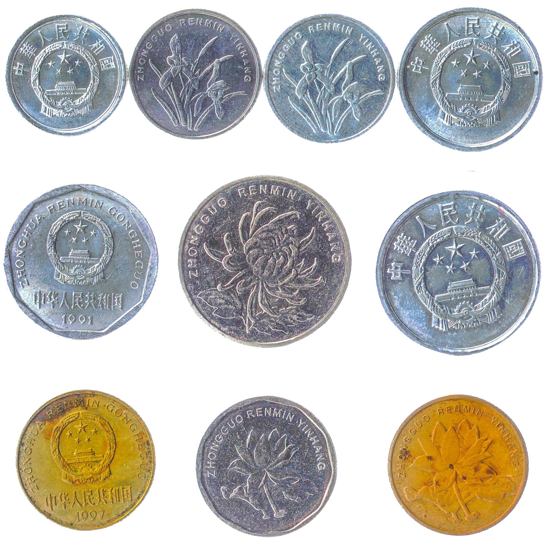 Chinese Coins Collectible Currency Money Fen Jiao Yuan 1955 - 2021