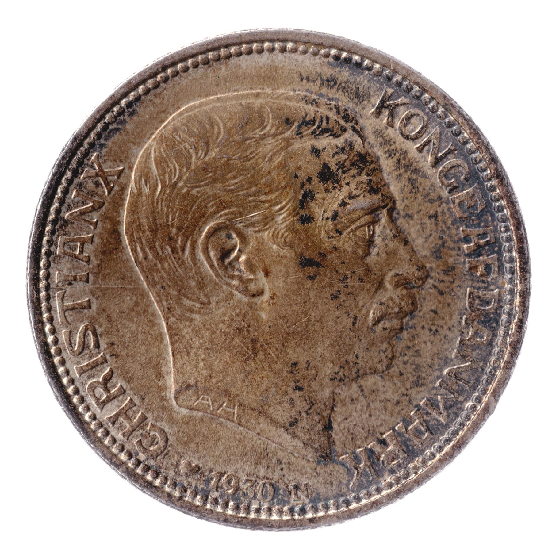 Danish Coin 2 Kroner | Christian X Kings Birthday | KM829 | Denmark | 1930