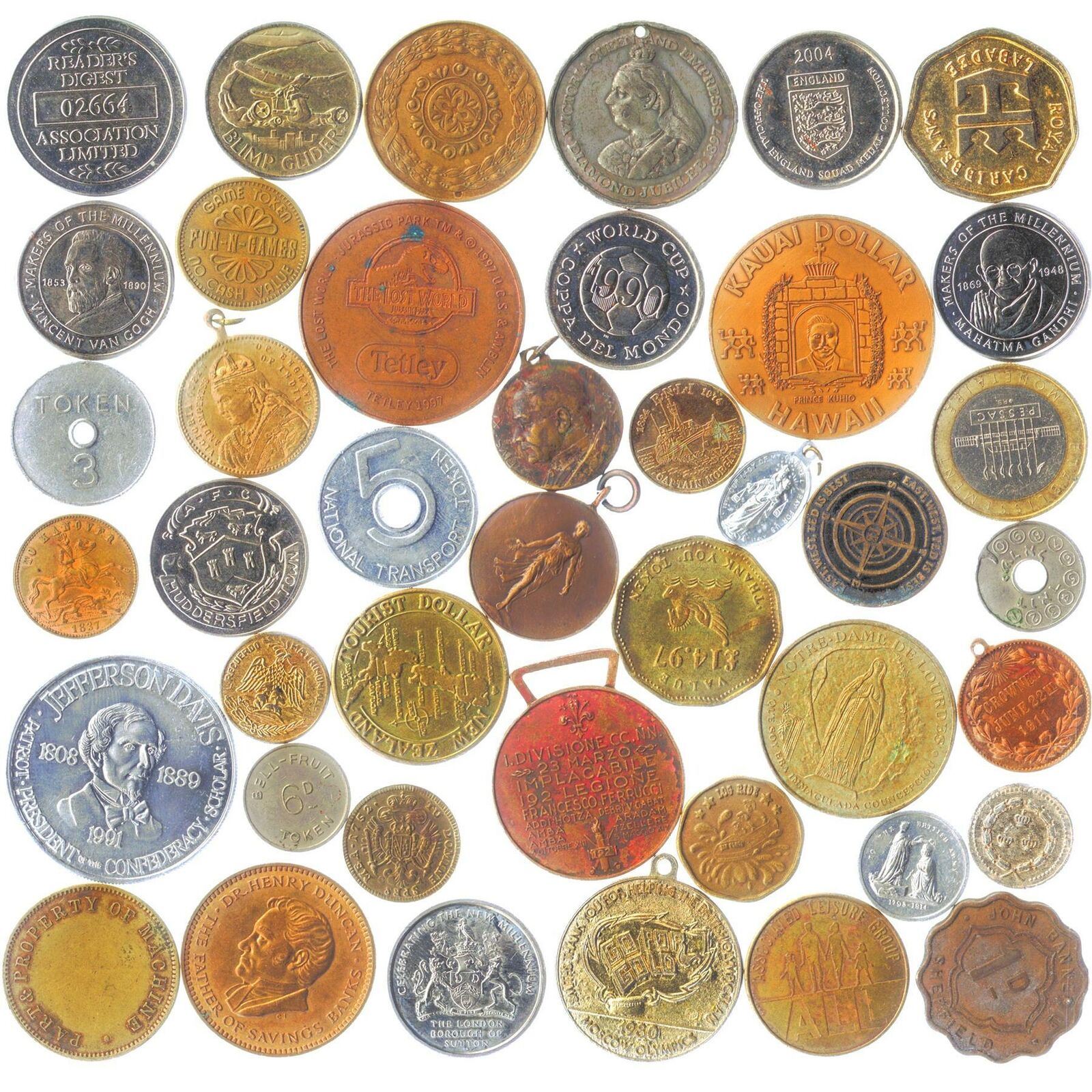 Exonumia: Tokens Medals Souvenirs Medallions Elongated other than Coins