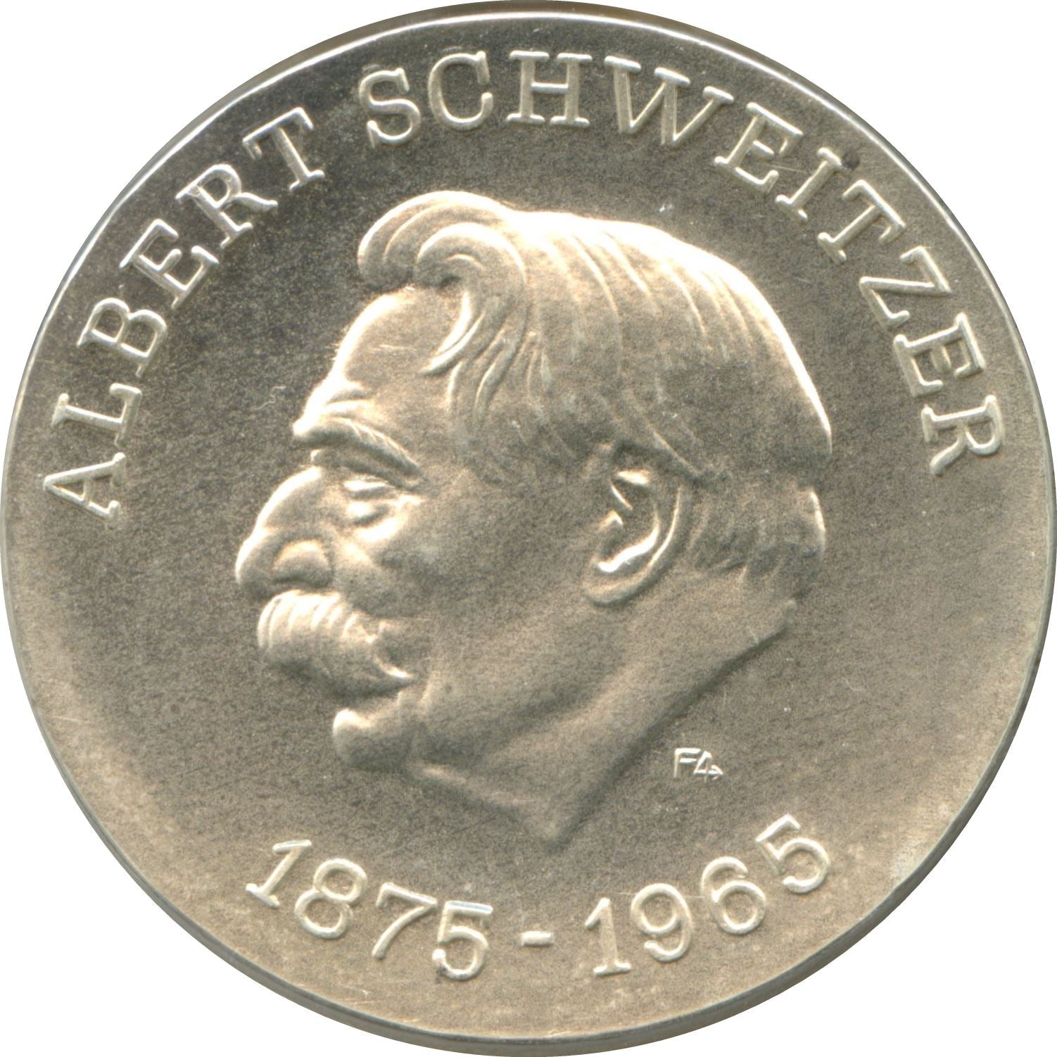 German Democratic Republic Coin Germany 10 Mark | Albert Schweitzer | KM56 | 1975