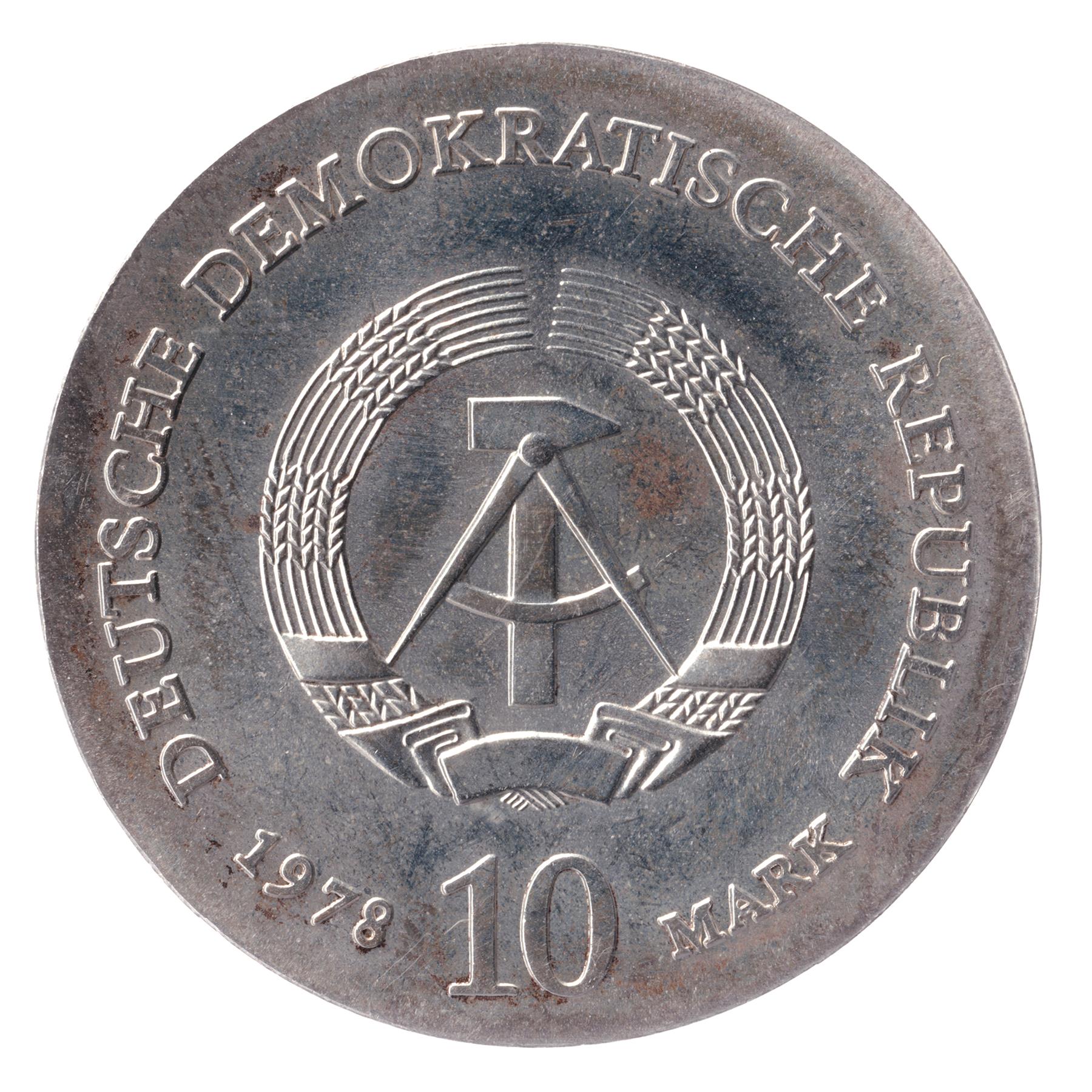 German Democratic Republic Coin Germany 10 Mark | Justus von Liebig | KM69 | 1978