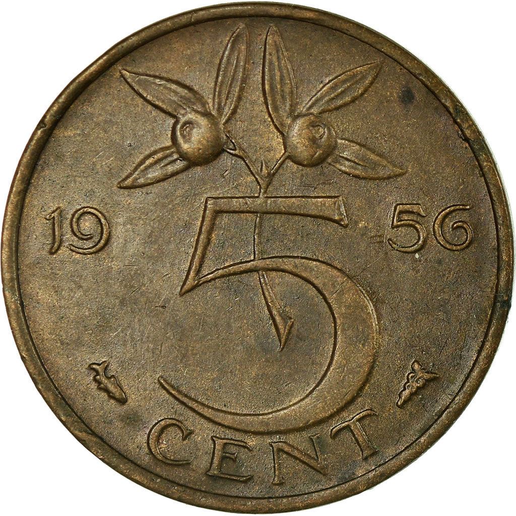 Netherlands 5 Cent | 100 Coins | Queen Juliana | Bronze | KM181 | 1950 - 1980