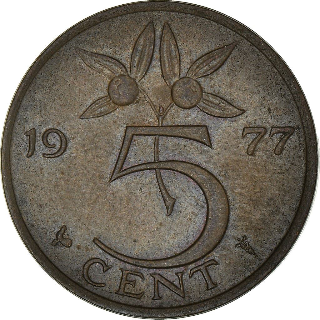 Netherlands 5 Cent | 100 Coins | Queen Juliana | Bronze | KM181 | 1950 - 1980