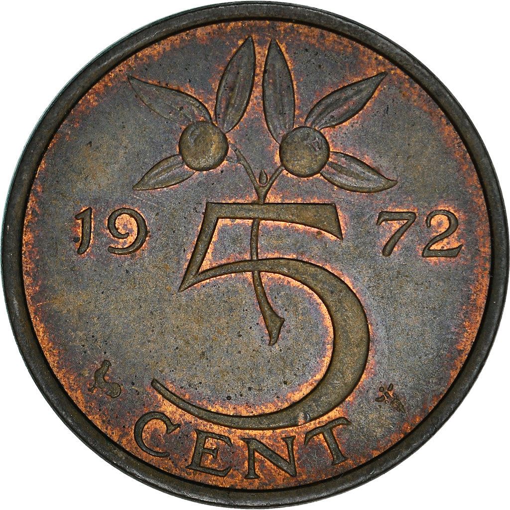 Netherlands 5 Cent | 100 Coins | Queen Juliana | Bronze | KM181 | 1950 - 1980