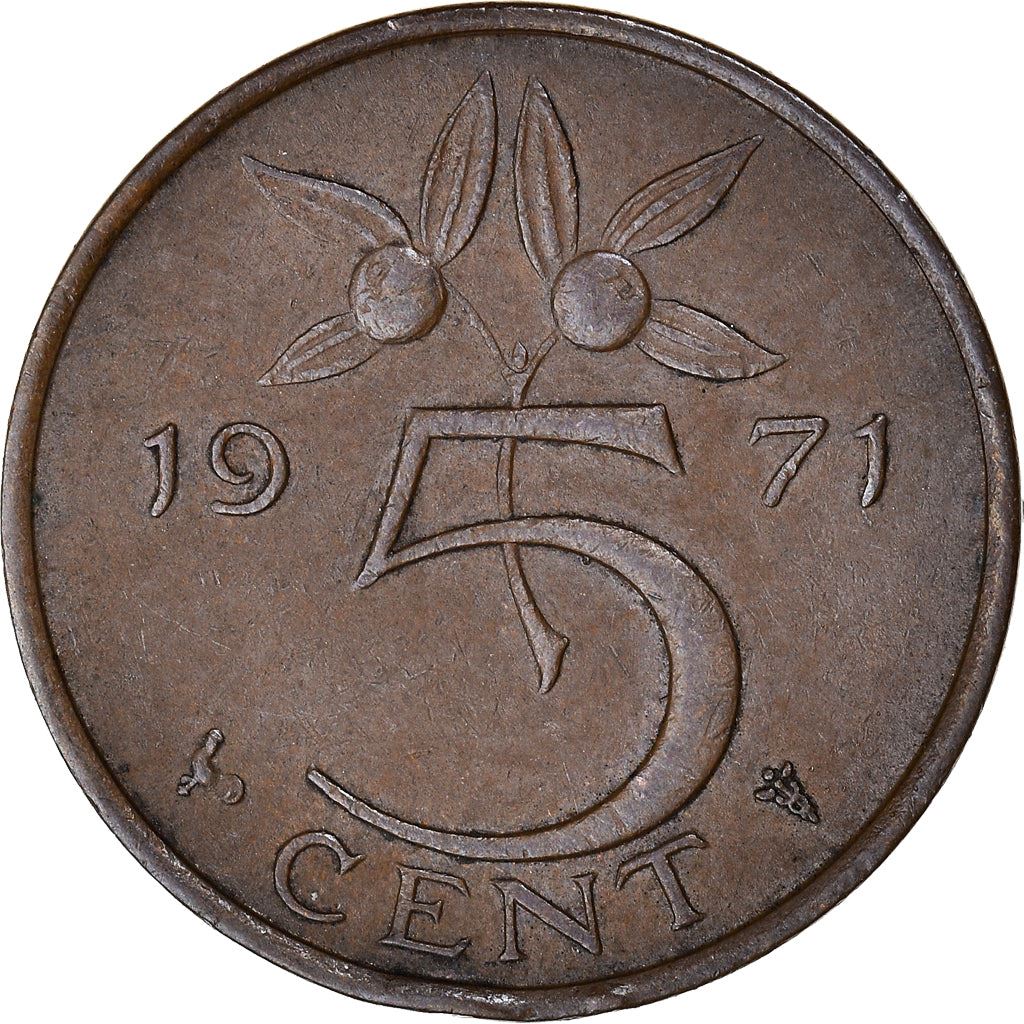 Netherlands 5 Cent | 100 Coins | Queen Juliana | Bronze | KM181 | 1950 - 1980