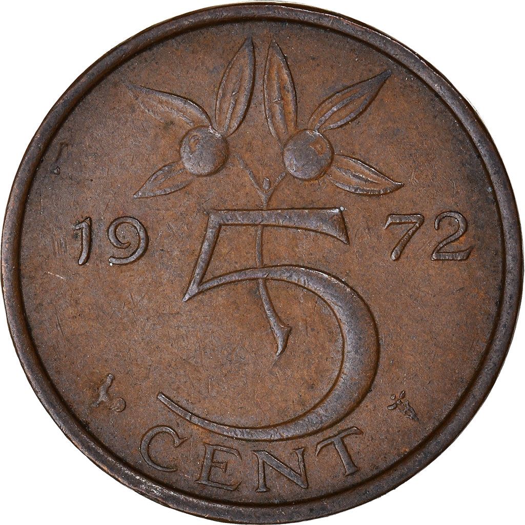 Netherlands 5 Cent | 100 Coins | Queen Juliana | Bronze | KM181 | 1950 - 1980