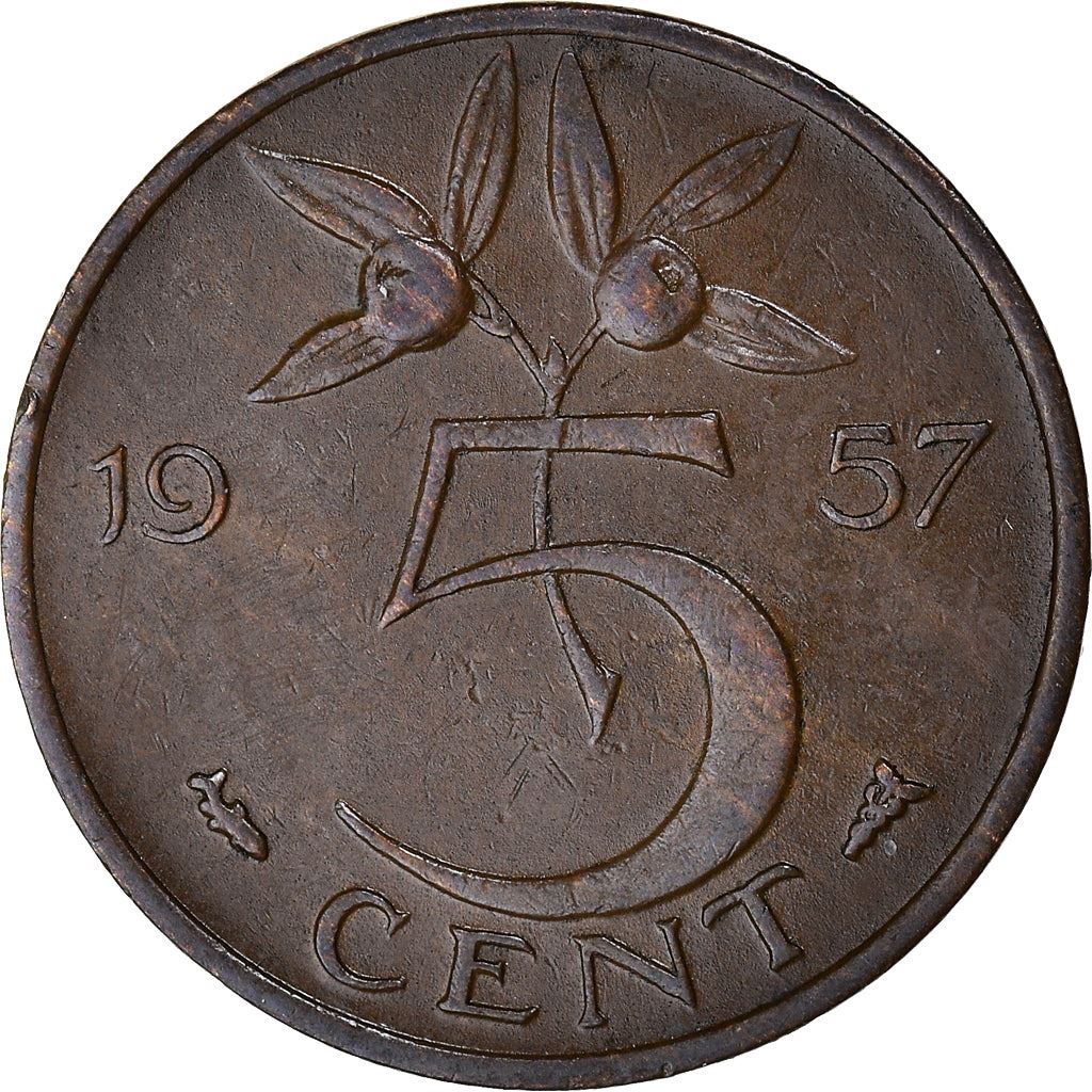 Netherlands 5 Cent | 100 Coins | Queen Juliana | Bronze | KM181 | 1950 - 1980