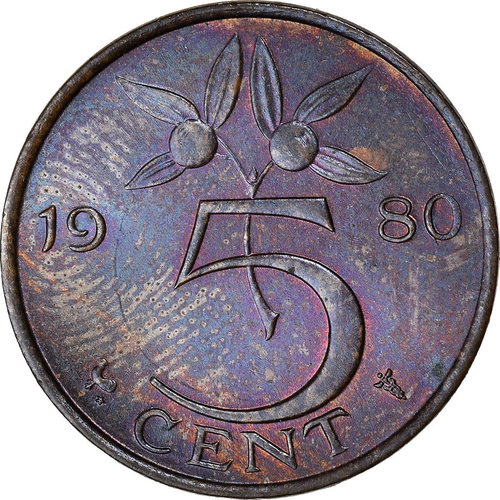 Netherlands 5 Cent | 100 Coins | Queen Juliana | Bronze | KM181 | 1950 - 1980