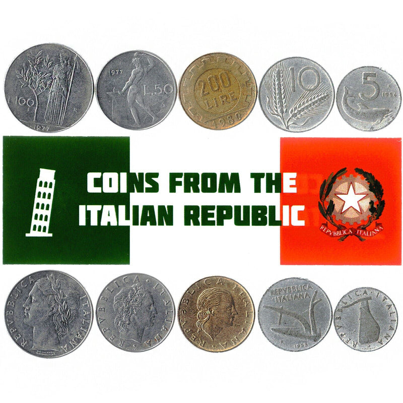 Old Italian Coins Mixed Lire Currency Old Italian Money Repubbli