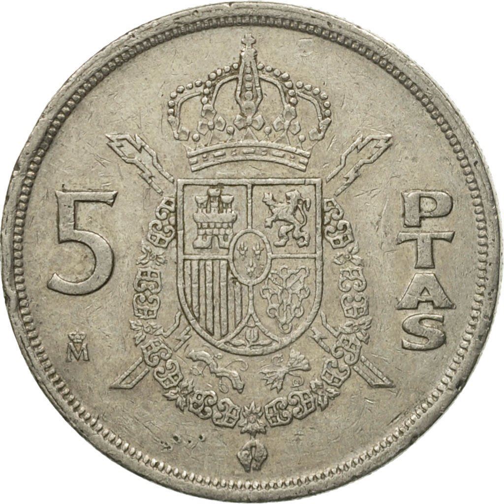 Spain 5 Pesetas | 100 Coins | Juan Carlos I | KM823 | 1982 - 1989