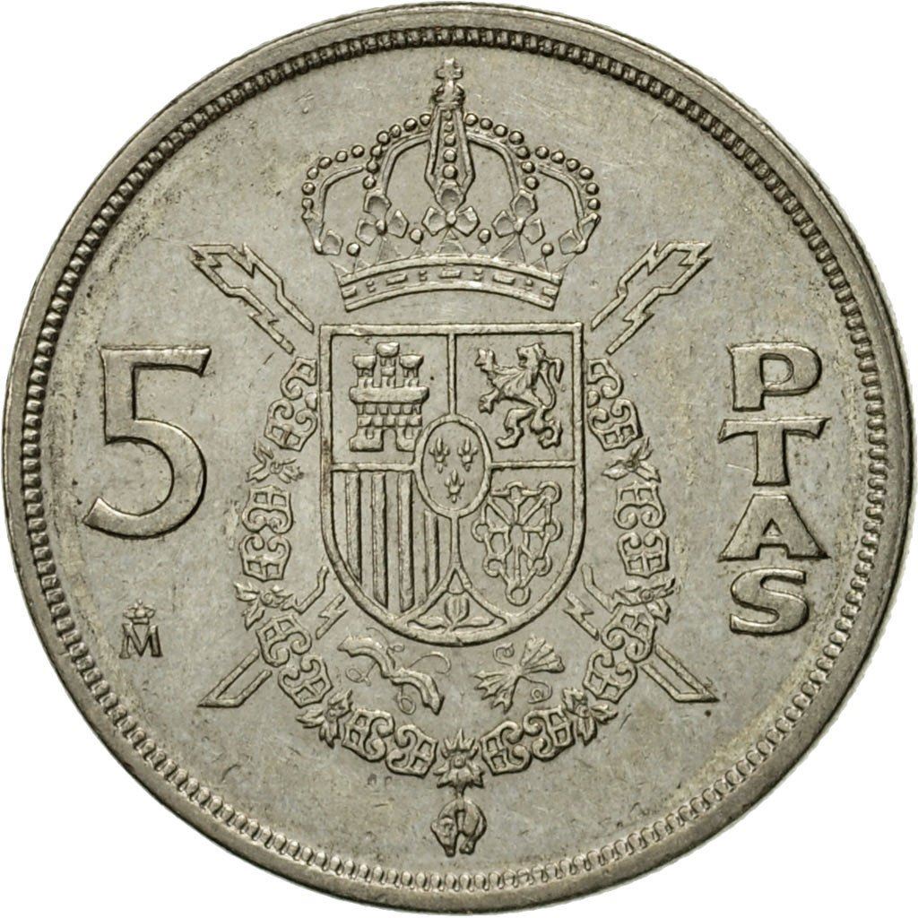 Spain 5 Pesetas | 100 Coins | Juan Carlos I | KM823 | 1982 - 1989