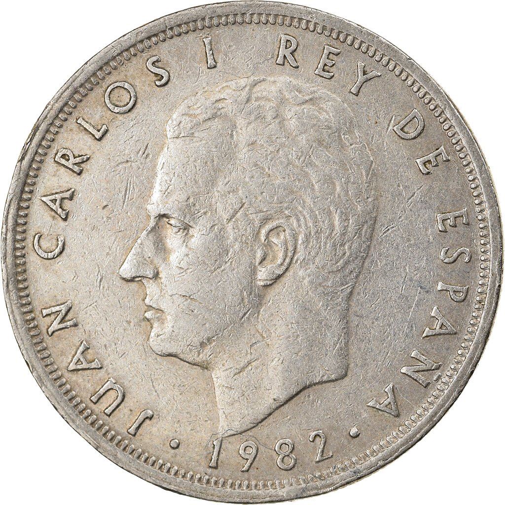 Spain 5 Pesetas | 100 Coins | Juan Carlos I | KM823 | 1982 - 1989