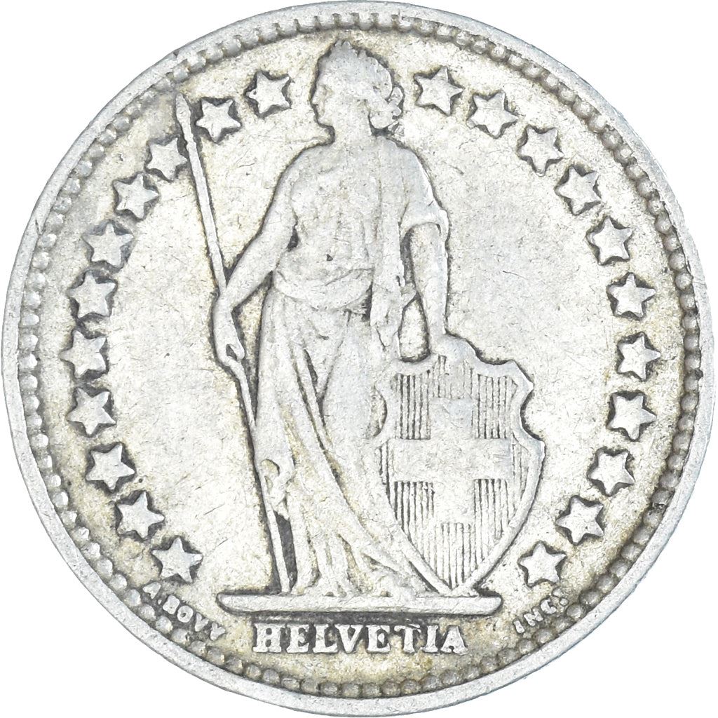 Switzerland Coin Swiss ½ Franc | Helvetia | KM23 | 1875 - 1967