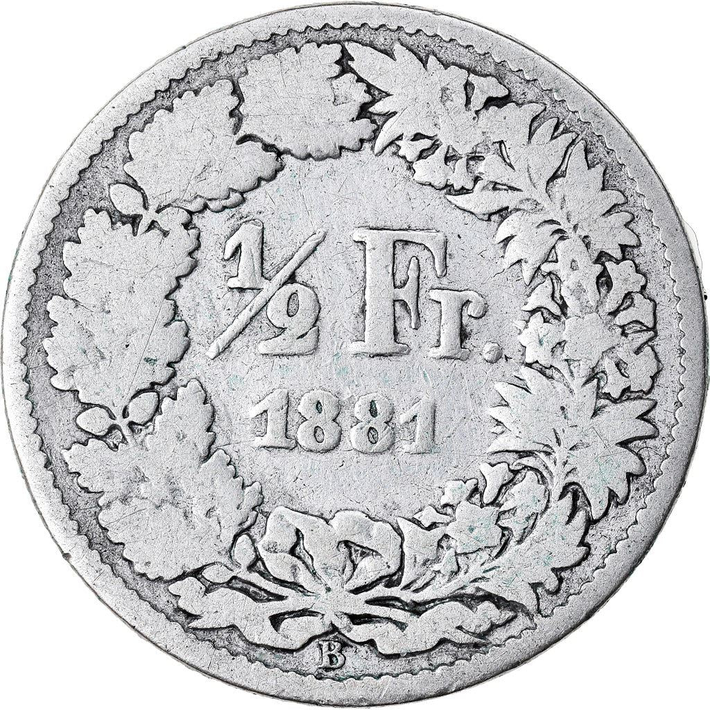 Switzerland Coin Swiss ½ Franc | Helvetia | KM23 | 1875 - 1967