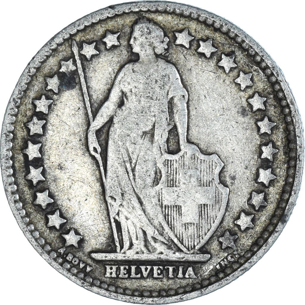 Switzerland Coin Swiss ½ Franc | Helvetia | KM23 | 1875 - 1967