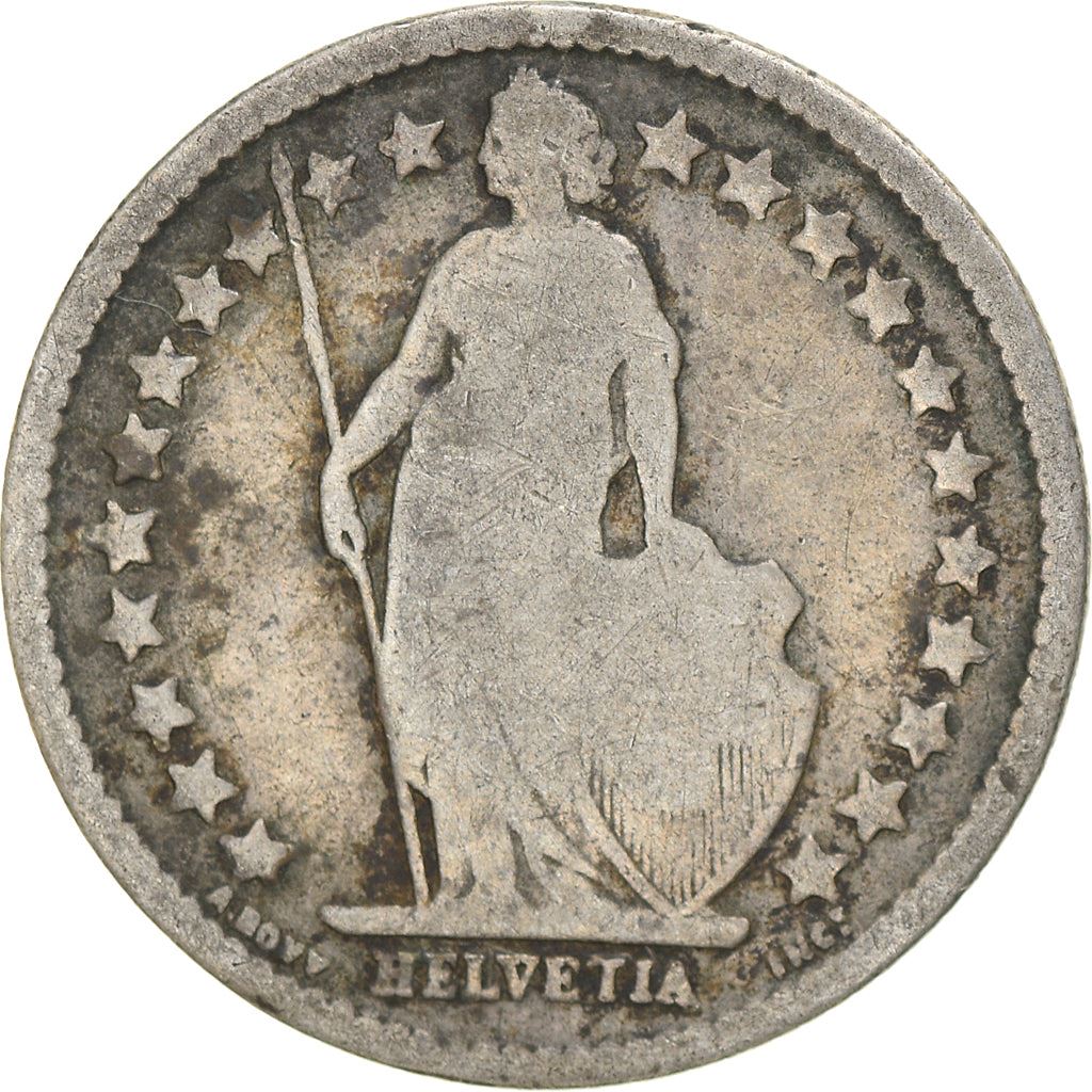 Switzerland Coin Swiss ½ Franc | Helvetia | KM23 | 1875 - 1967