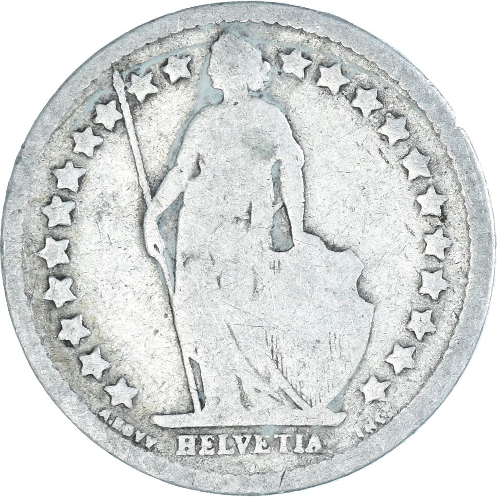 Switzerland Coin Swiss ½ Franc | Helvetia | KM23 | 1875 - 1967