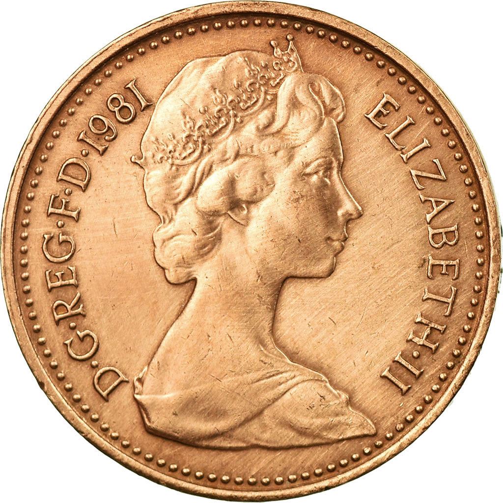 United Kingdom 1/2 New Penny | 100 Coins | Young Elizabeth II | 1971 - 1981