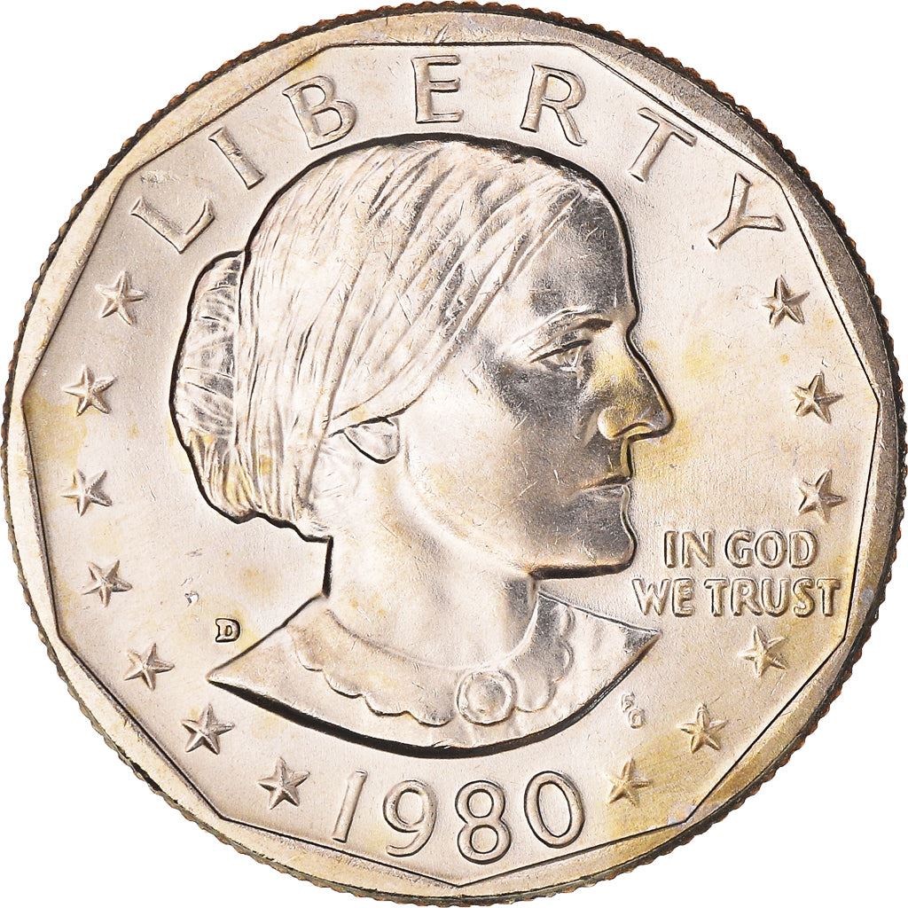 United States | American 1 Dollar Coin | Susan B. Anthony | Apollo 11 | KM207 | 1979 - 1999