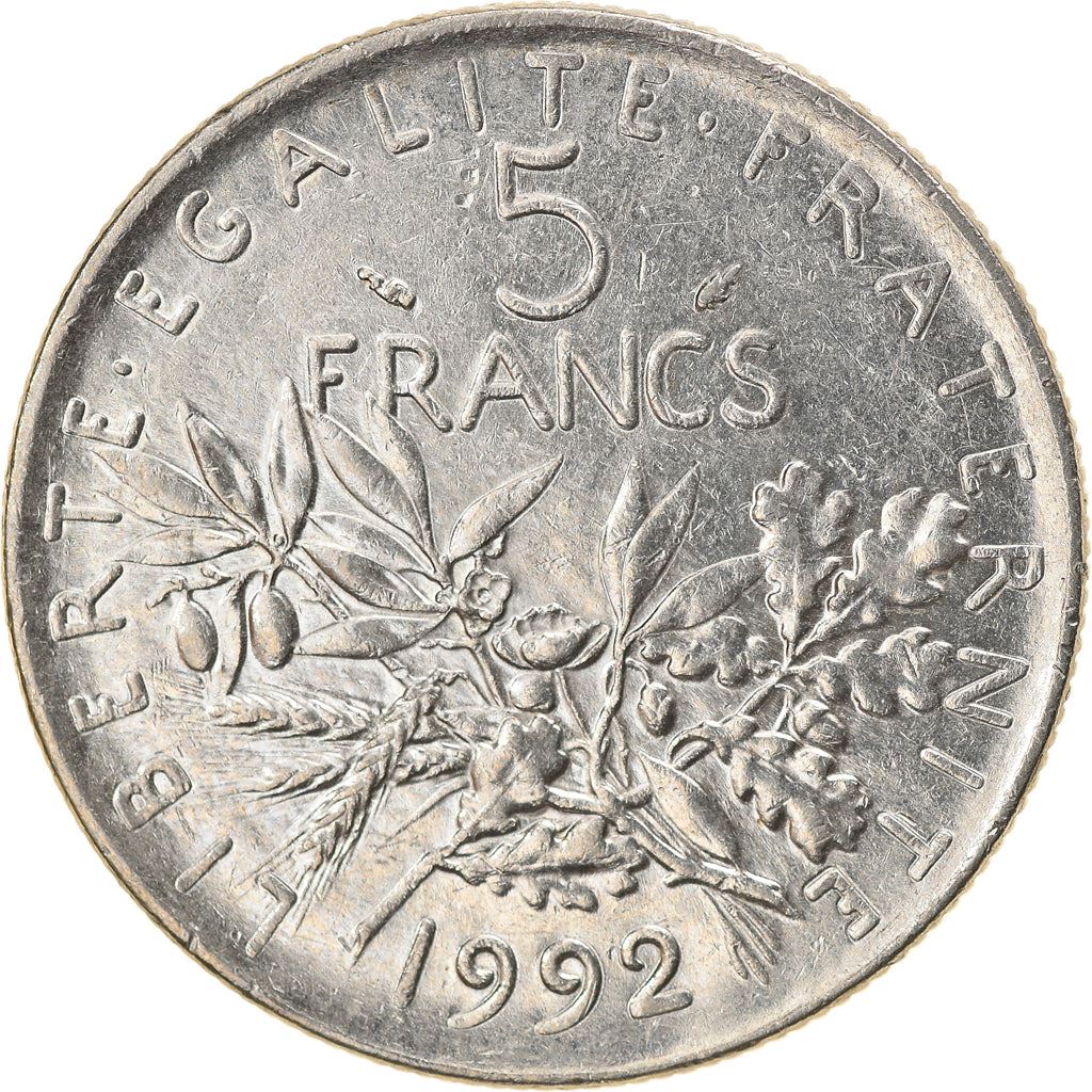 French 5 Francs Coin | signature O. Roty | KM926a.1 | France | 1969 - 2001