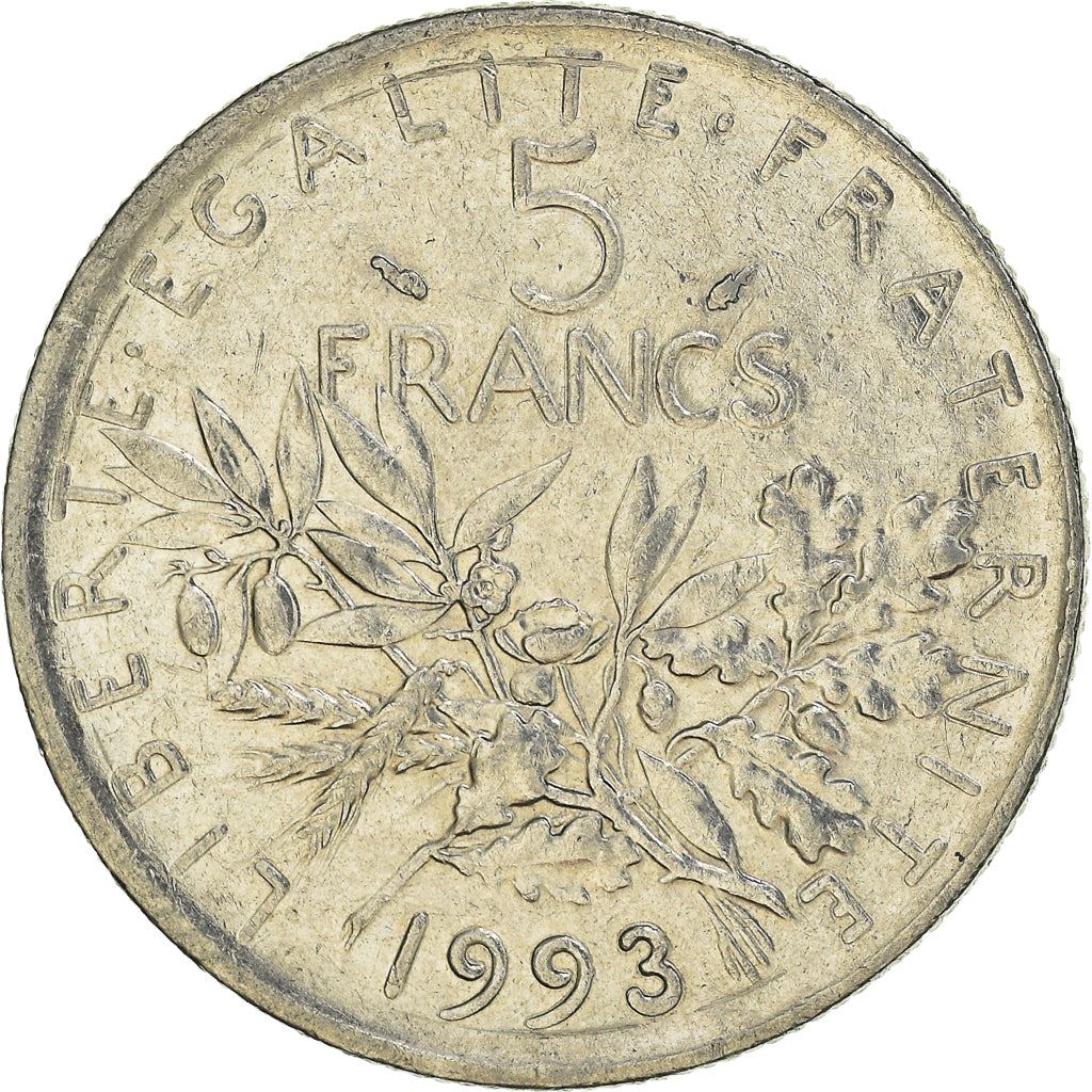 French 5 Francs Coin | signature O. Roty | KM926a.1 | France | 1969 - 2001