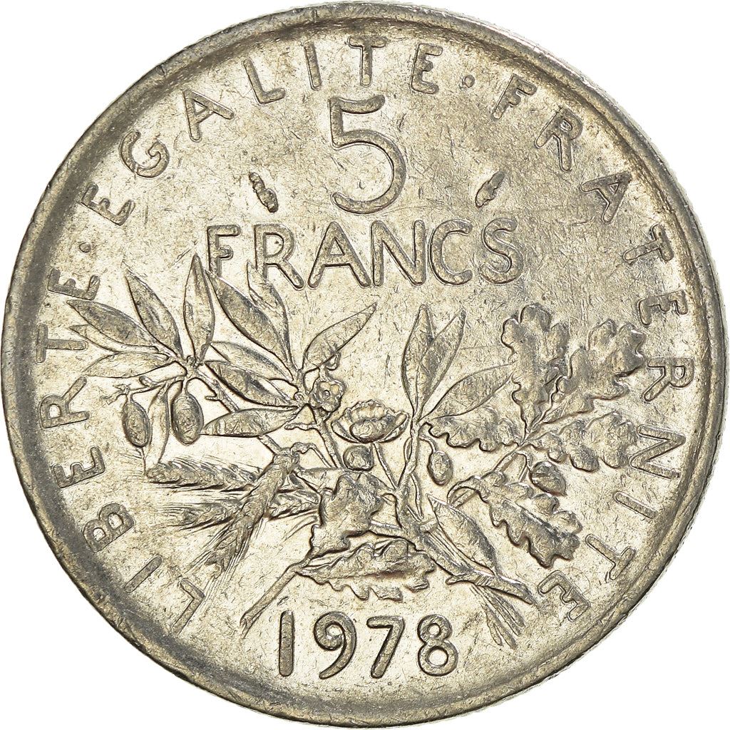 French 5 Francs Coin | signature O. Roty | KM926a.1 | France | 1969 - 2001