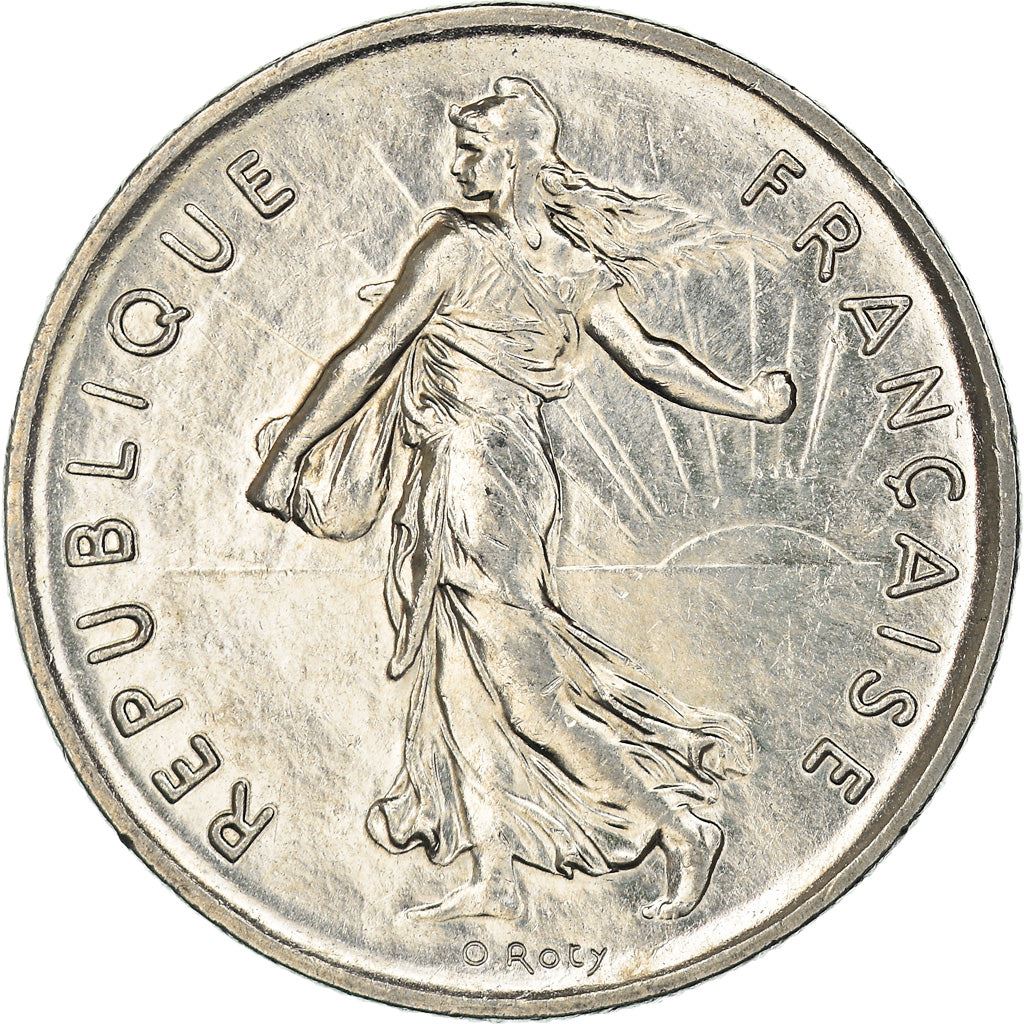 French 5 Francs Coin | signature O. Roty | KM926a.1 | France | 1969 - 2001