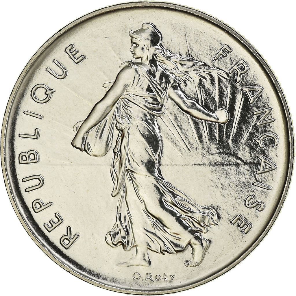 French 5 Francs Coin | signature O. Roty | KM926a.1 | France | 1969 - 2001