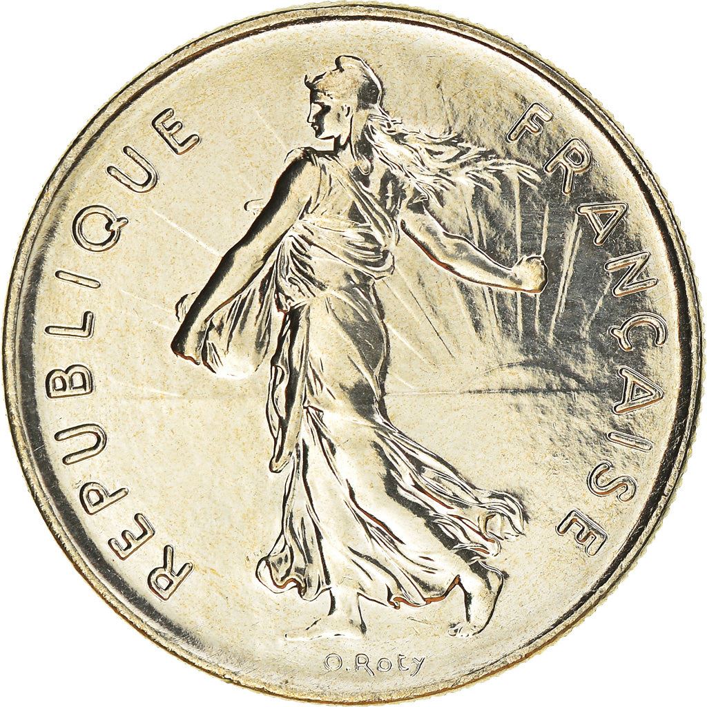 French 5 Francs Coin | signature O. Roty | KM926a.1 | France | 1969 - 2001